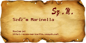 Szám Marinella névjegykártya